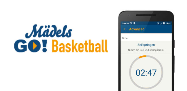 Android App 'Mädels GO! Athletik': Trainingsapp für Post SV Nürnberg Basketball